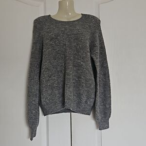 Style & Co. Knitted Long Sleeves Sweater Small Gray